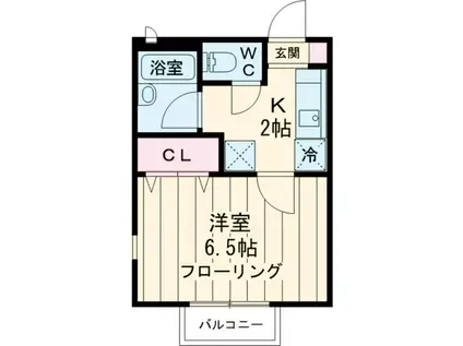 サニーコート北葛西Ⅲ(1K/2階)の間取り写真