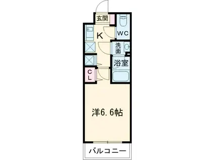 ミュプレ吉祥寺(1K/3階)の間取り写真