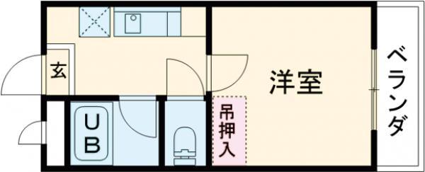 第2メゾンシャンプル(1K/3階)の間取り写真