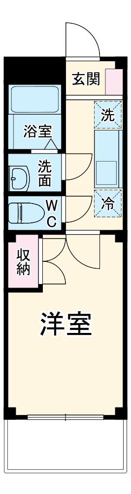 サンクレスト新浦安 アネックス(1K/1階)の間取り写真