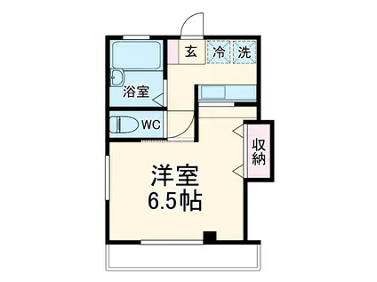 グッドラック(1K/1階)の間取り写真