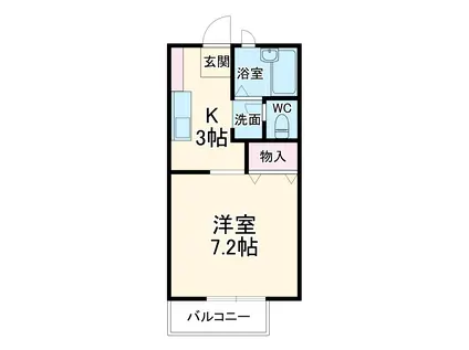 E-VILLA(1K/1階)の間取り写真