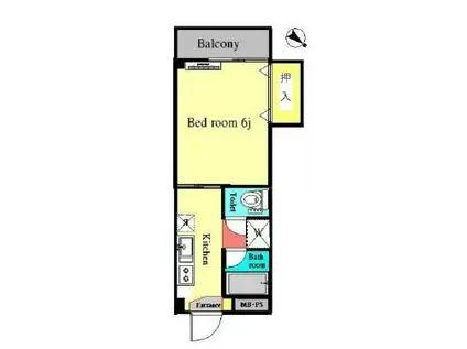 マンションドリーム(1K/3階)の間取り写真