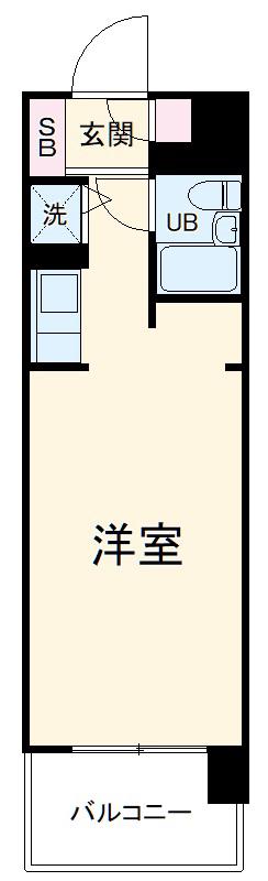 日神パレステージ伊勢佐木南(ワンルーム/8階)の間取り写真