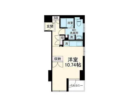 T-COURT武蔵小杉(ワンルーム/5階)の間取り写真