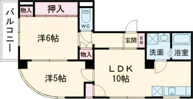 セシオン松江 6階階 間取り