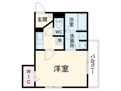 オーラ新浦安(1K/1階)の間取り写真