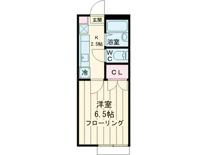 サニーコート宇喜田Ⅰ(1K/2階)の間取り写真