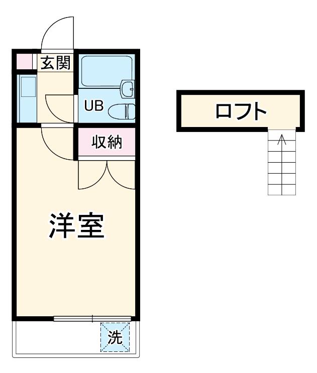 オレンジハウス(1K/2階)の間取り写真