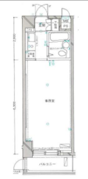 ホーユウパレス根岸2(1K/2階)の間取り写真