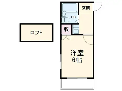 レオパレス津田沼第3(1K/1階)の間取り写真