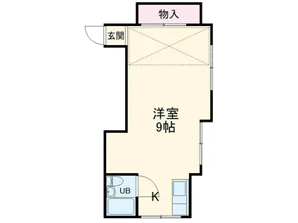 ニューライフ横浜(ワンルーム/1階)の間取り写真