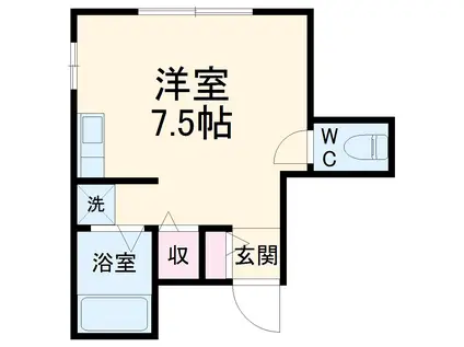 ベルドミール(ワンルーム/1階)の間取り写真