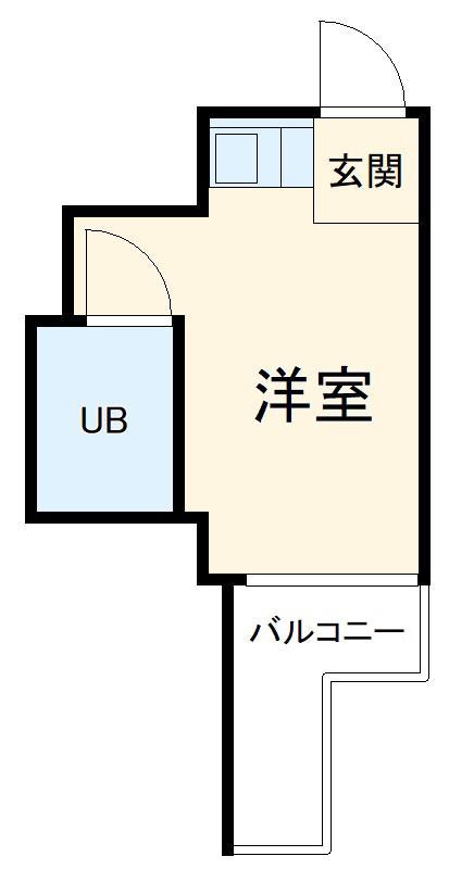クロンド藤が丘(ワンルーム/2階)の間取り写真
