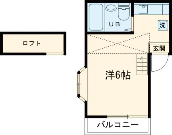 メゾンドール一之江(ワンルーム/1階)の間取り写真