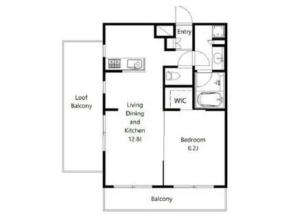 BLUE PALETTE浦安(1LDK/5階)の間取り写真