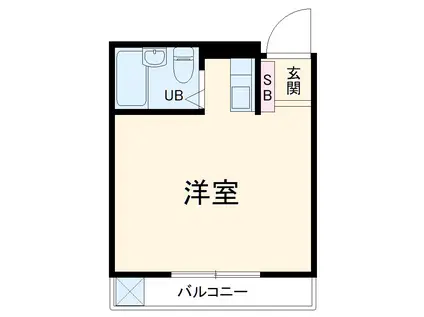 エクセルピア戸塚(ワンルーム/2階)の間取り写真
