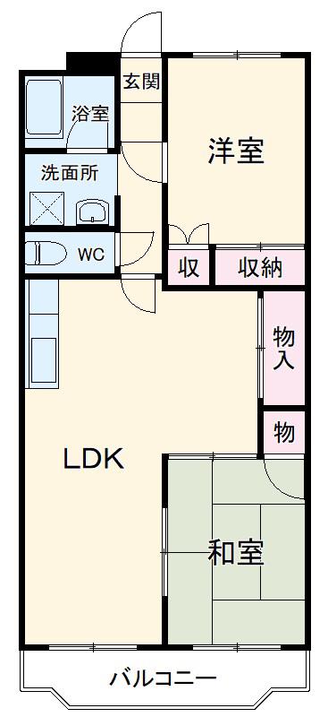 クオーレコウヨウ(2LDK/3階)の間取り写真