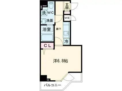メインステージ西荻窪駅前(1K/9階)の間取り写真
