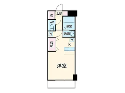 花園第二ビル(1K/4階)の間取り写真