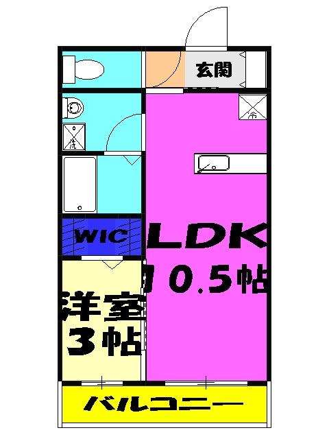 BOSSⅤ(1LDK/2階)の間取り写真