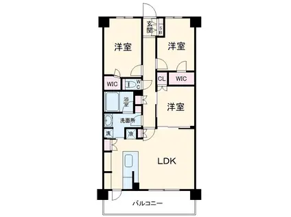 サンクレイドル浦安2(3LDK/1階)の間取り写真