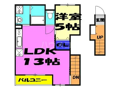 ステイブルハイム(1LDK/2階)の間取り写真