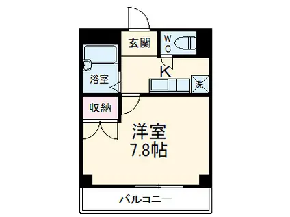 グリーンヒルズ山田8(1K/1階)の間取り写真