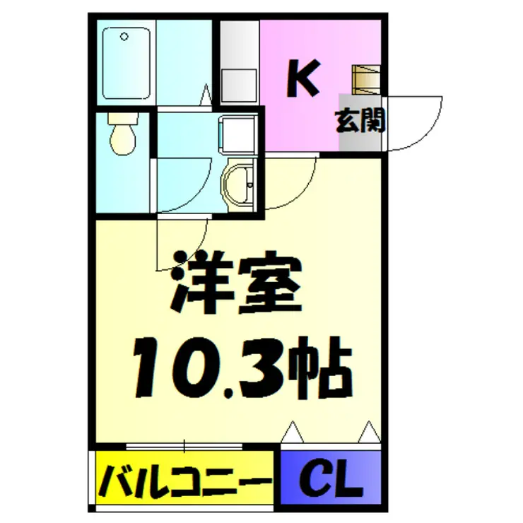 クレフラスト新検見川B 2階階 間取り
