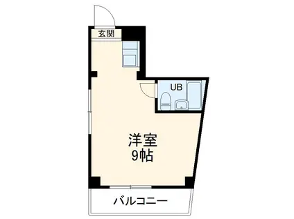ふたばビル(ワンルーム/2階)の間取り写真
