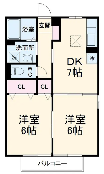 サニーコート 1階階 間取り