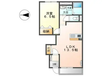 アウスレーゼ(1LDK/1階)の間取り写真