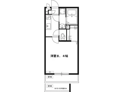 リブリ・MILK-T(1K/2階)の間取り写真