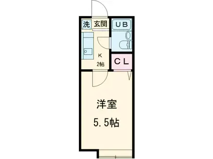 フラワーハイツ葛西A(1K/1階)の間取り写真