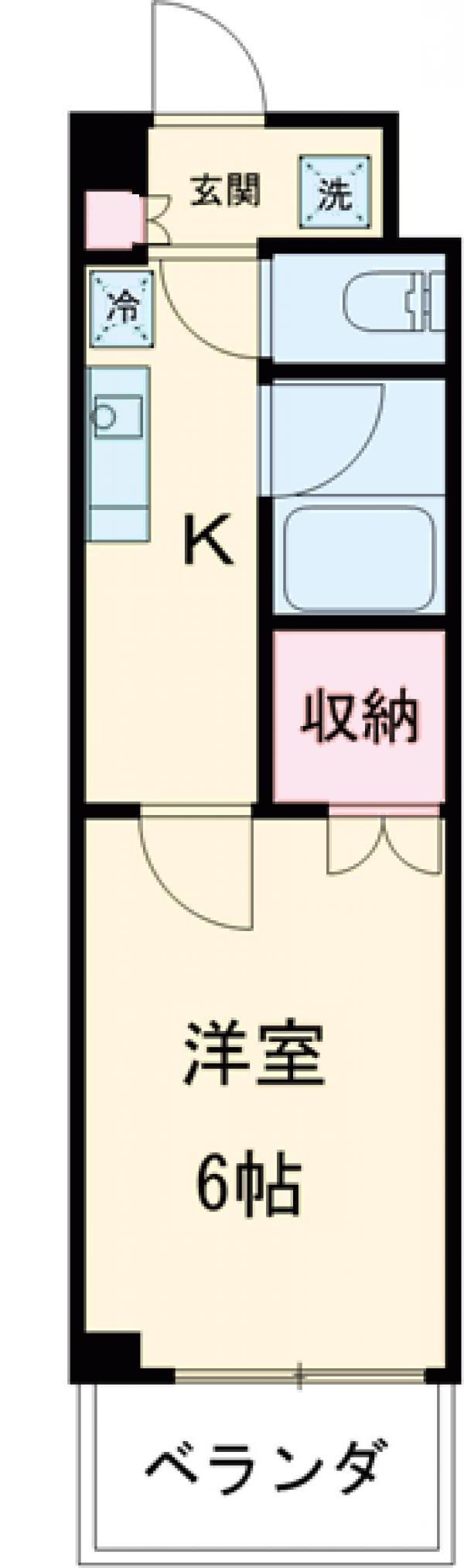 アルカディア東葛西(1K/2階)の間取り写真