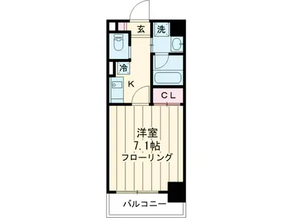 トランスパレント(1K/10階)の間取り写真
