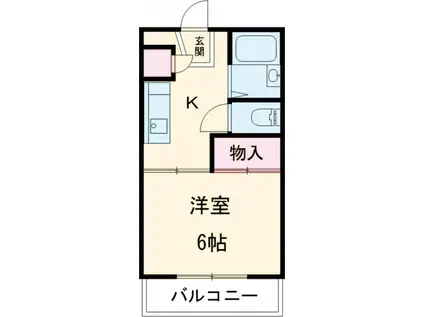 アドニス松江(1K/4階)の間取り写真