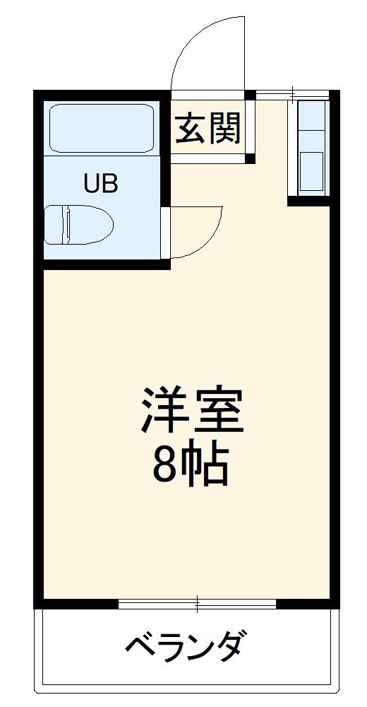 SKクオリティーNO.2(ワンルーム/2階)の間取り写真