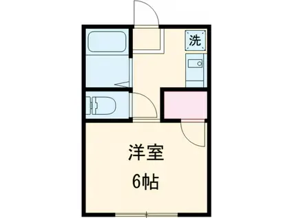 パークサイド(1K/1階)の間取り写真