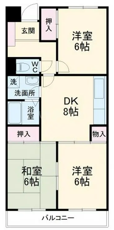 タウンコート丸義 2階階 間取り