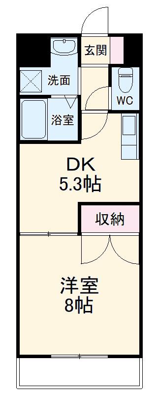 サンシャイン21(1DK/1階)の間取り写真
