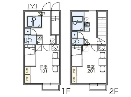 レオパレスサクセス(1K/1階)の間取り写真