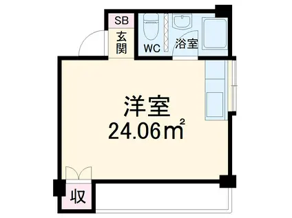 オラシオン登呂田B棟(ワンルーム/2階)の間取り写真