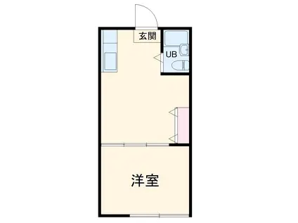 パレット南生田(1LDK/1階)の間取り写真