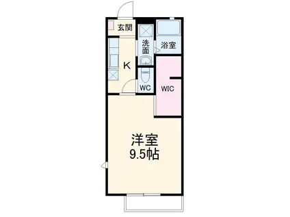 ヴィラ・長久手3(1K/1階)の間取り写真