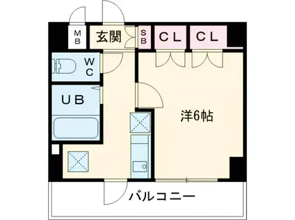 スペーシア高円寺Ⅱ(1K/1階)の間取り写真