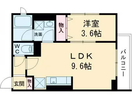 インフォレスト(1LDK/1階)の間取り写真