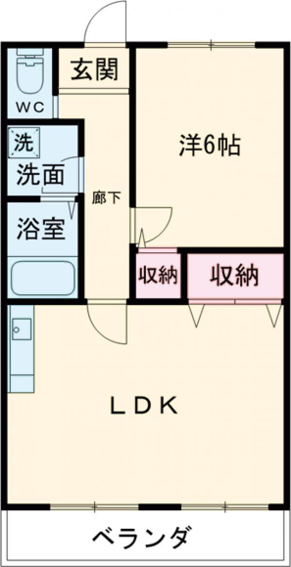 メゾンハシモト(1LDK/3階)の間取り写真