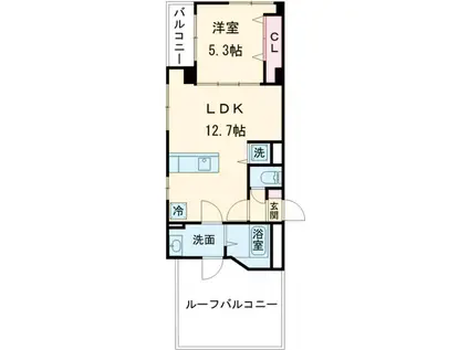 サンパレス荻窪(1LDK/4階)の間取り写真