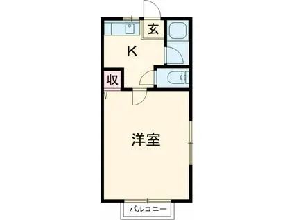 銚子屋ハイツ(1K/1階)の間取り写真